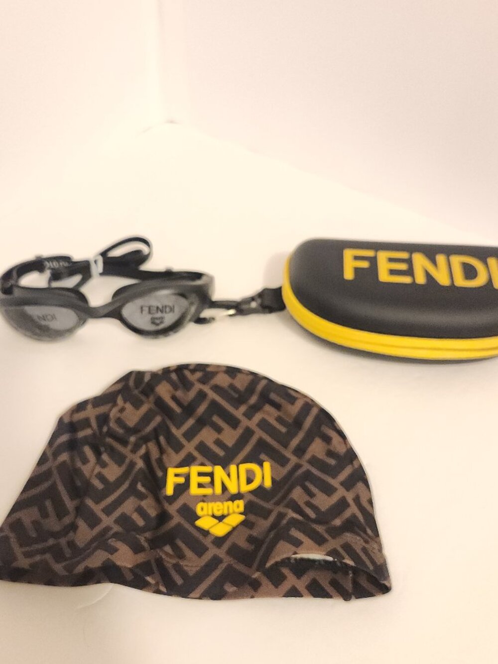 FENDI x ARENA THÉLIOS Limited Edition Swimming Cap & Goggles Set gift idea